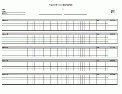 Atwater clubs's version of alternate, horizontal scoresheet for doubles squash