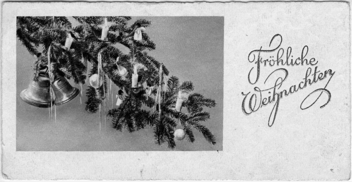 German Christmas card from unknown person