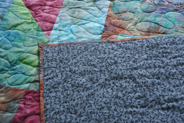 A shot of the back of the quilt.