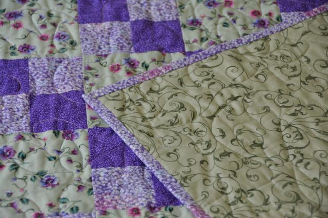 Close up of back of Four Patch #3.
