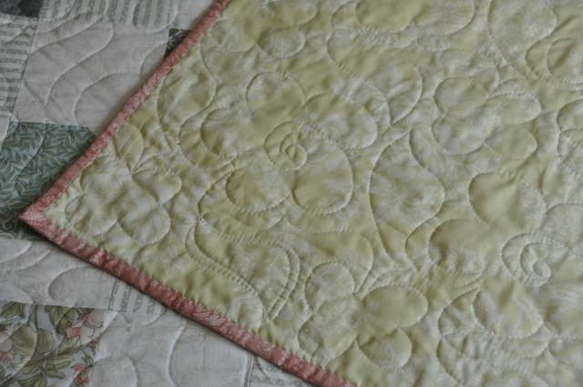 A look at the backing fabric for the Marigolds quilt.