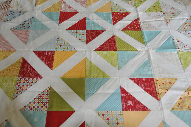 A closer look at the blocks and fabrics.