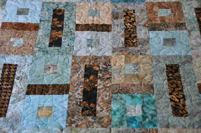 Close of the batiks in the body of the Sugar & Spice quilt.
