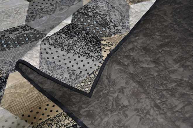 A shot of the backing fabric for the quilt Strip Lash.
