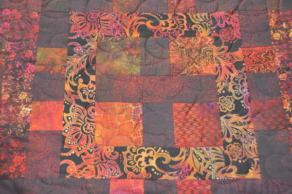 Close up one of the basic blocks used to make the quilt