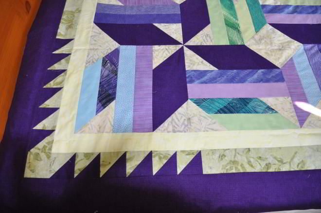 A shot of the back of the quilt ????.